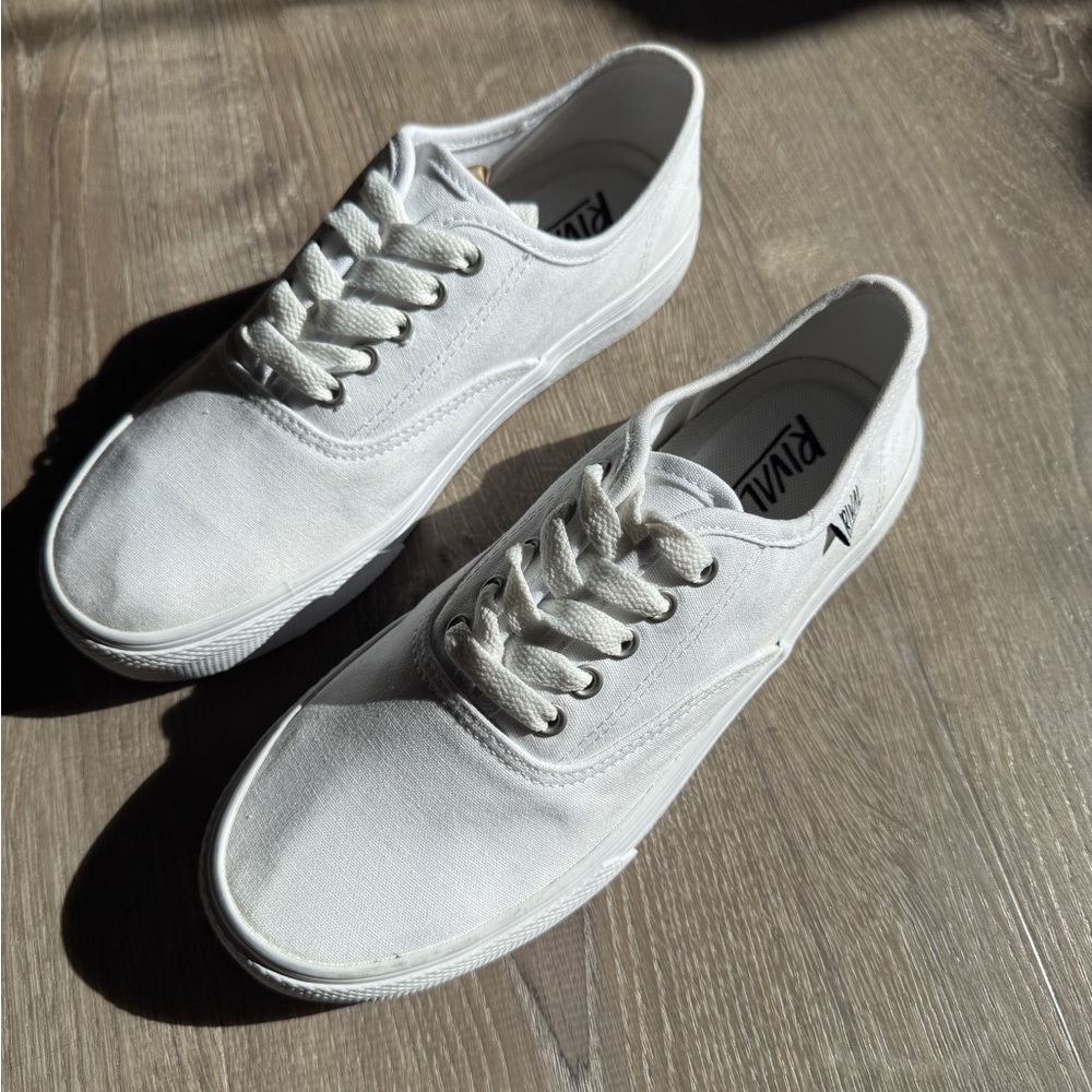 RIVAL White Canvas Sneakers-Size US6.5-EU 36.5 - Picture 7 of 8